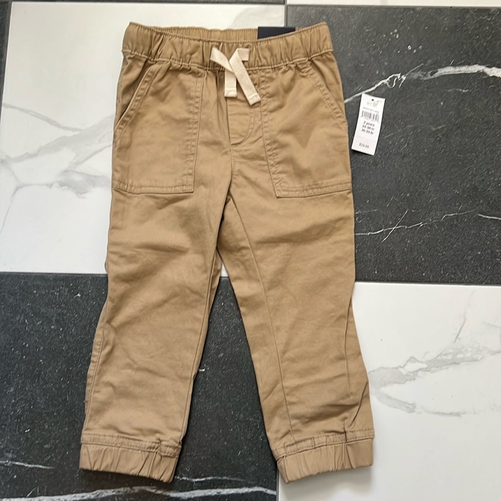 Gap Baby Khaki Drawstring Pants 2y NWT
